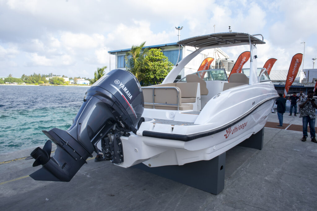 The Al Shaali Marine Canary 28 sports speedboat. 